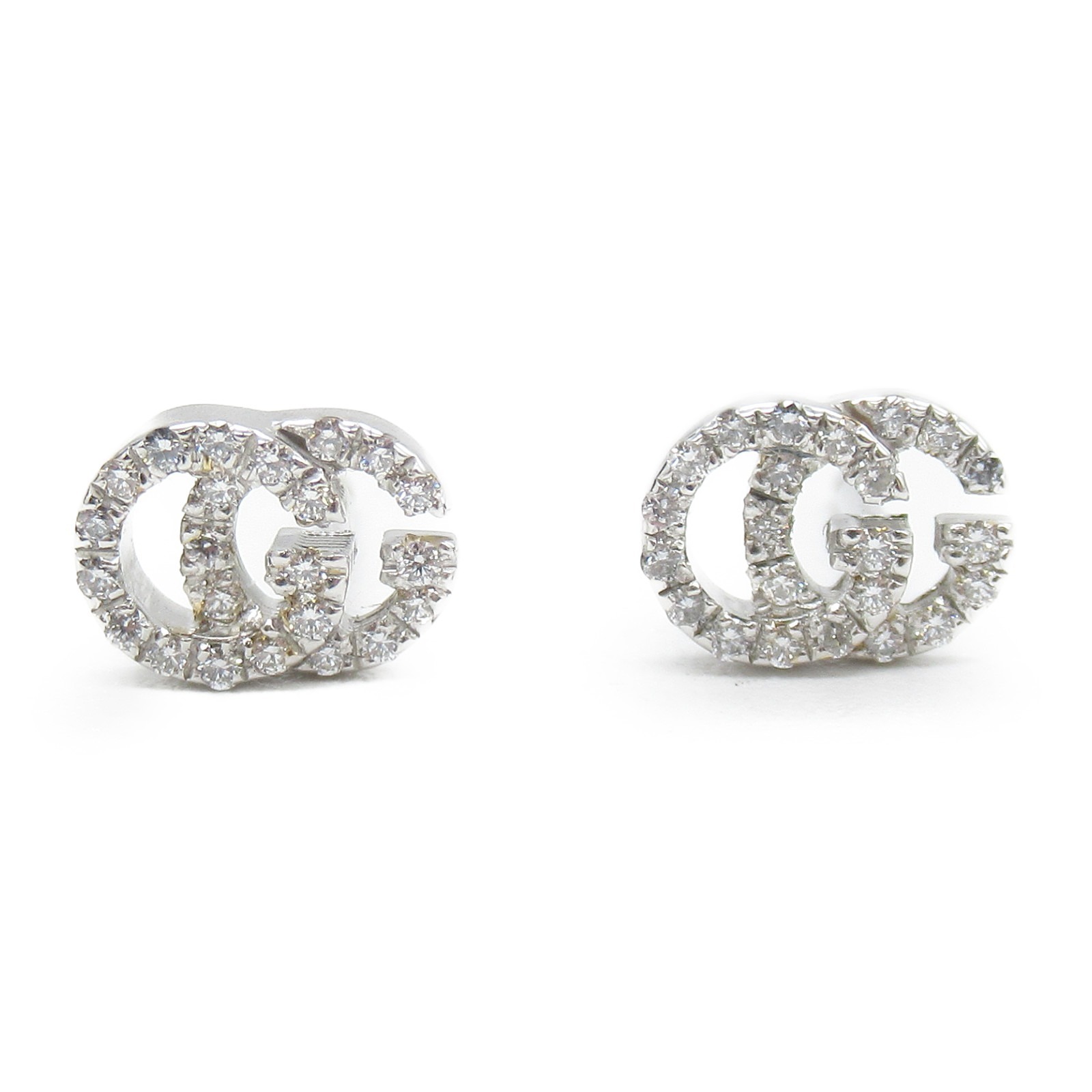Gucci Diamond Earrings K18wg White Gold Diamond